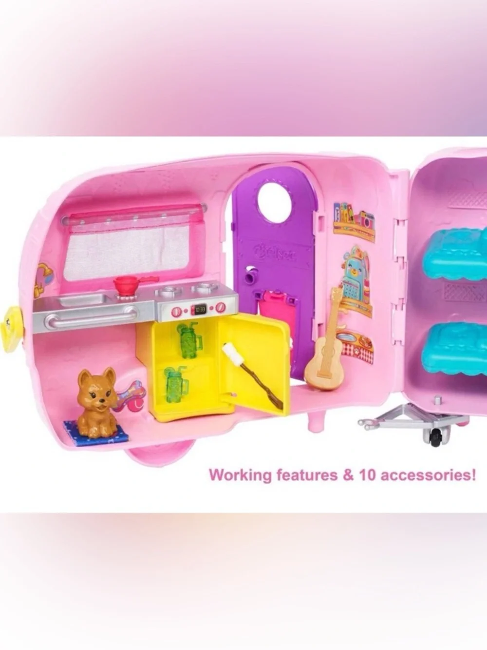 Barbie Camper and Car Set with Accessories